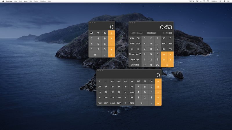 MacOS Calculators