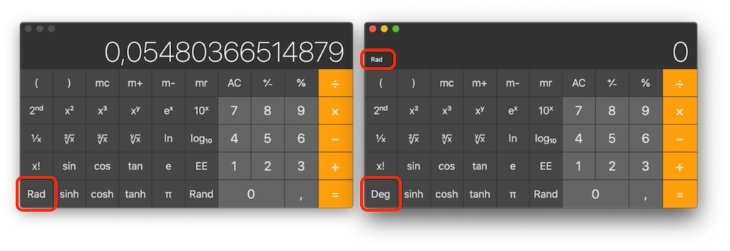 macos calculator deg